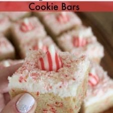 Candy Cane Kiss Cookie Bars