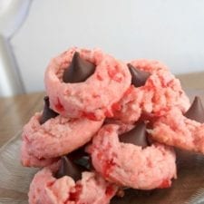 Cherry Chocolate Kiss Cookies