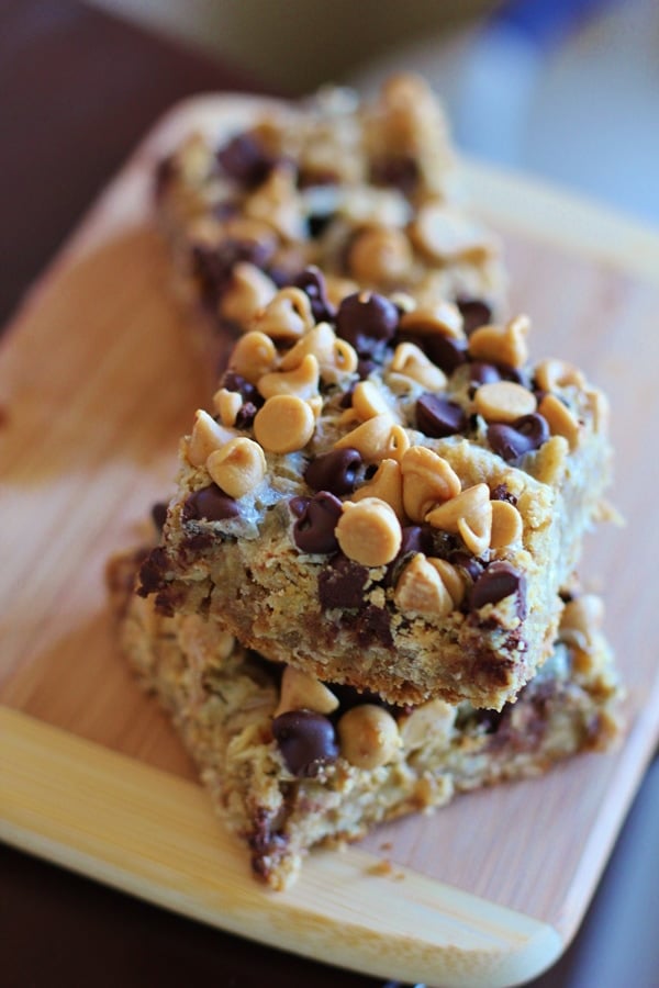 Chocolate Peanut Butter Oatmeal Bars
